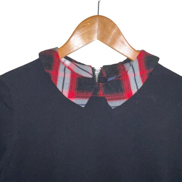 Tommy Hilfiger Women's Sweater Layered Tunic Black Knit Preppy Classic Medium - Picture 3 of 7